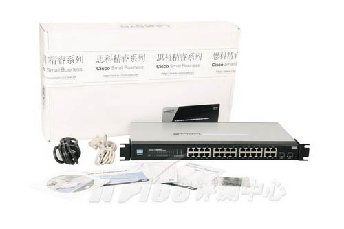 Linksys SRW224G4 24端口10/100 + 4端口Gigabit交换机和全部附件
