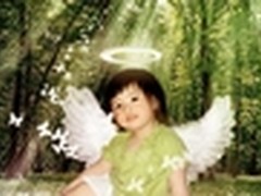 Photoshop合成梦幻般森林里的小天使